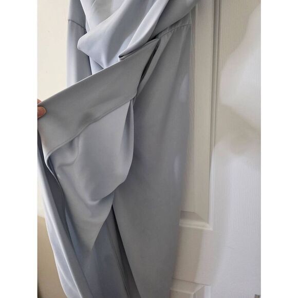 Shona Joy Knot Draped Dress in Powder Blue 4 $279 - Picture 8 of 11